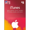 Cartão Apple Store e Itunes 5$ (Envio por Email)